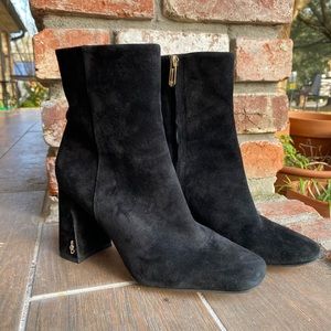 Sam Edelman Codie Square Toe Velvet Boot—black—7.5 (US)